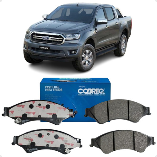 Kit 4 Pastilhas Freio Dianteira Ranger Original 2014 2015 16