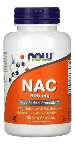 Now Alimentos, Nac 600 Mg, 100 Cápsulas