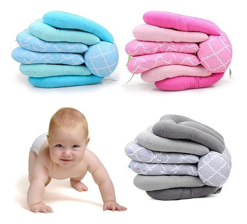 Almohada De Lactancia 3 Niveles Ajustable Multiuso Celeste