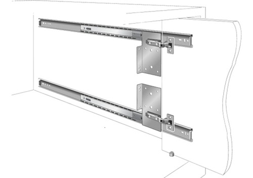 Corredera Knape & Vogt  Puerta Oculta Lateral 550mm