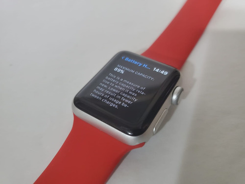 Apple Watch Series 3 38mm - Gps - Color Plata Plateado Rojo (Usado)