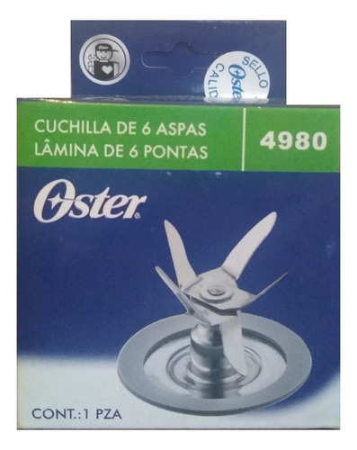 Cuchilla Oster Original 6 Aspas Reversible Picahielo 