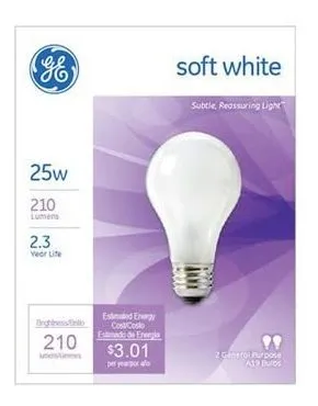 Bombilla Sftwht 25a Pk2 Ge