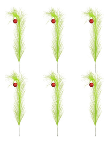 6 Piezas De Palillos Navideños, Artificiales, Decoración