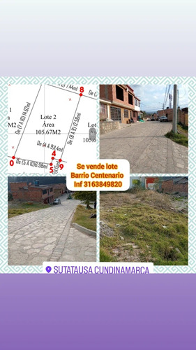 Lote Barrio Centenario Zona Urbana Sutatausa 