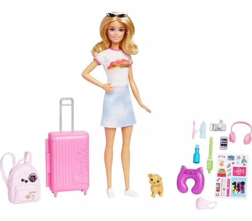 Barbie Viajera Rubia Con Peine - Mattel Hjy18