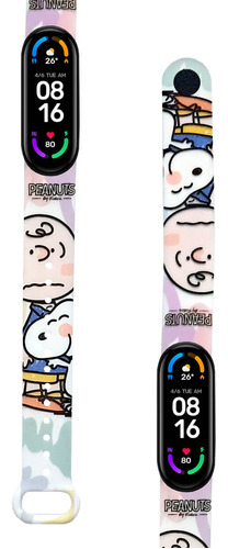 Correa Compatible Xiaomi Mi Band 5 Y 6 Snoopy Charlie Brown