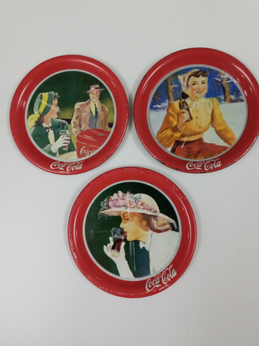 Platos Coleccionables Coca Cola-3 Modelos-posavasos