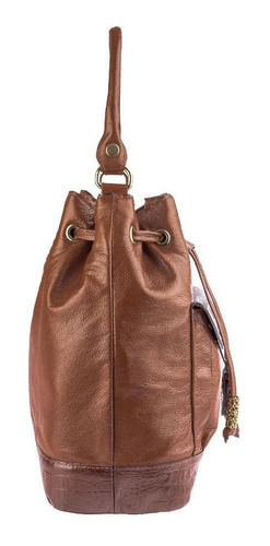 Bolsa Saco De Couro Natasha Cor Whisky