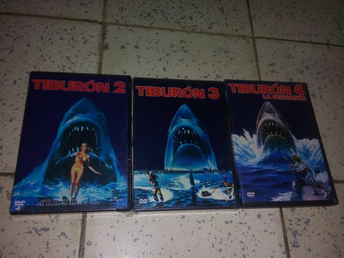 Tiburón 2, 3, Y 4 En Dvd Originales Con Doblaje En Español L (Usado)