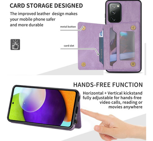 B Funda De Tarjeta Wallet For Samsung S21 Fe S21 Ultra Plus