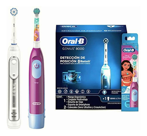 Oral B, Pack Cepillo De Dientes Eléctrico Recargable Genius