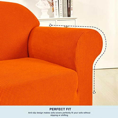 Subrtex Jacquard Funda Para Sofá, Anaranjado, Silla, 1, 1