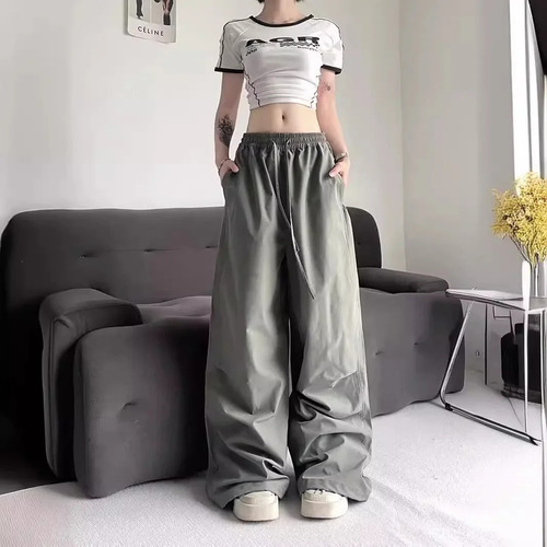 Pantalones Casuales Con Cintura Elástica Para Mujer