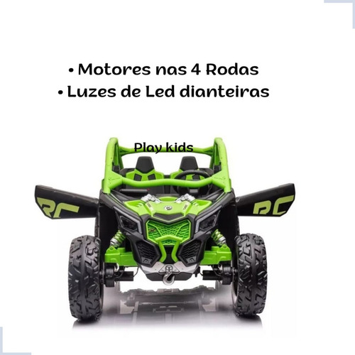 Carrinho Elétrico Infantil Maverick Utv 24v Cor Verde Voltagem Do Carregador 110v/220v