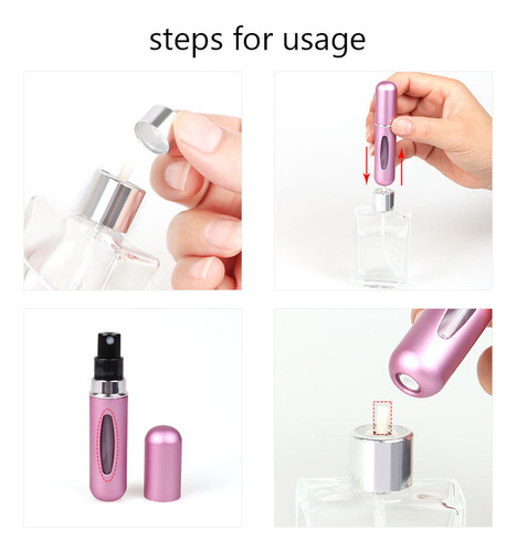Botella De Recarga De Perfume De 5 Ml, 6 Unidades, Mini Tarr