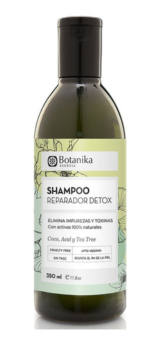 Shampoo Detox Sin Sulfatos, Parabenos X 350ml Botanika 