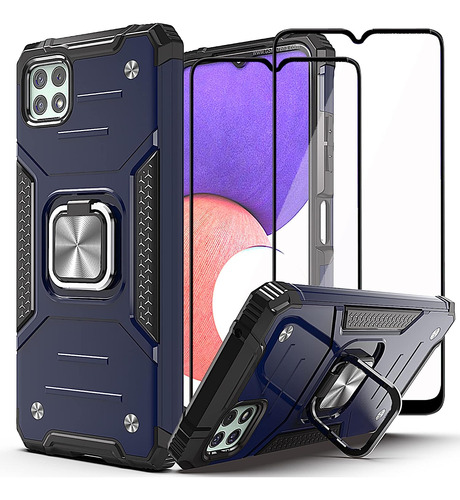 Funda Completa Para Samsung Galaxy A22 5g - Azul Y Negra