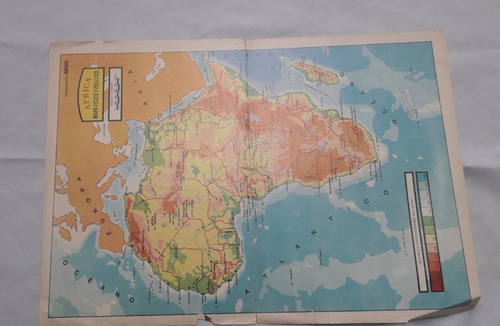 Lamina De Revista Central * Anteojito * Antiguo Mapa Africa