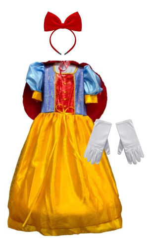 Disfraz Vestido Princesa Blancanieves + Accesorios, Día Del Libro.