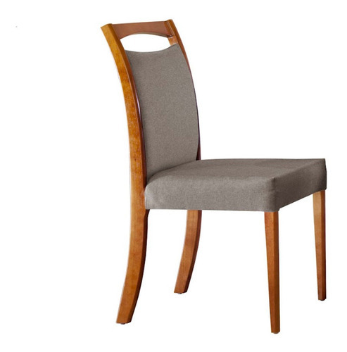 Juego de 6 muebles y sillas para comedor Munich, color grafito, grafito/lino imbuia