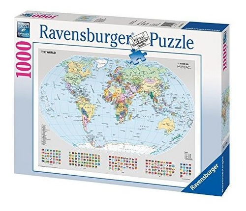 Ravensburger 15652 Mapamundi Politico Puzzle De 1000 Piezas