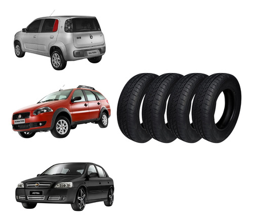 4 Pneus 175/70 R14 Astra Montana Doblo Strada Uno Aro 14