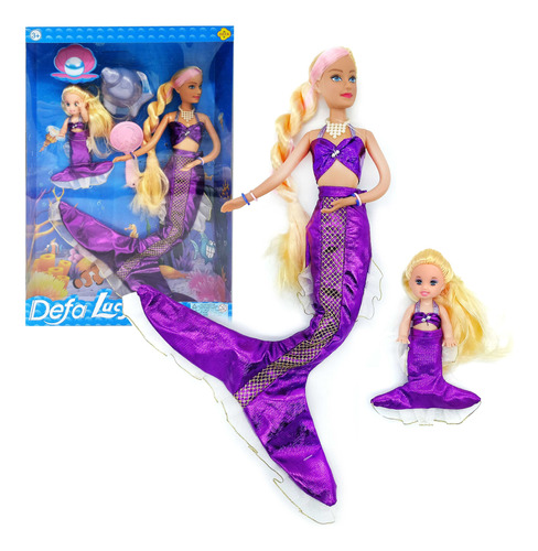 Muñeca Sirena Con Niña Sirena Y Accesorios, 12748