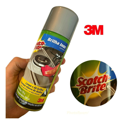 Brilha Inox Scotch Brite 200ml Removedor Limpador - 3m