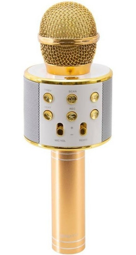 Micrófono Karaoke Dorado, Bt, Radio Fm,prosound Mk003