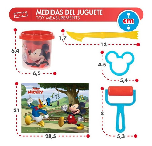 Imagen 5 de 9 de Set De Plastilina Mickey Mouse Con Caja Y Moldes Disney