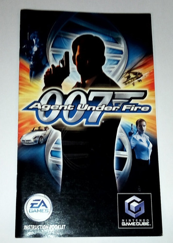 007 Agent Under Fire Solamente Manual Original Game Cube