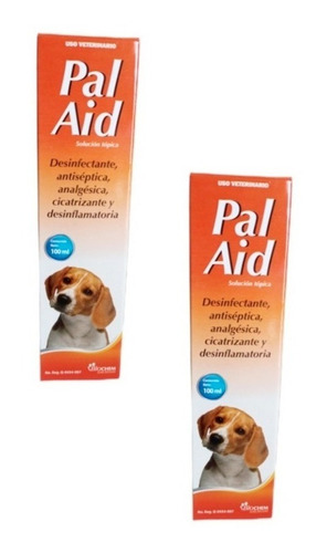 Pack 2 Pal Aid Cicatrizante Antiséptico Herida Perro Y Gato