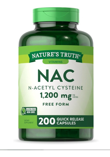 Nac N-acetil Cisteína 1200mg Antioxidante 200cáps Americano 