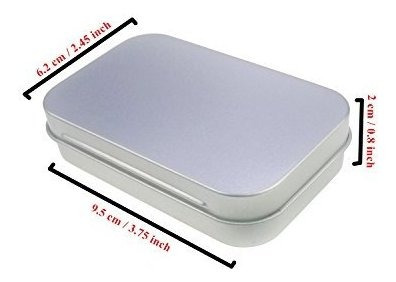 22 Cajas De Metal Rectangulares Con Tapa 9cm X 6cm X 2cm