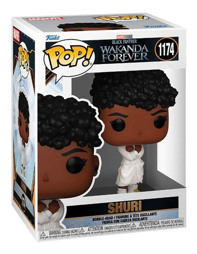 Boneco de ação Shuri 1174 Black Panther Wakanda Forever Marvel Funko Pop