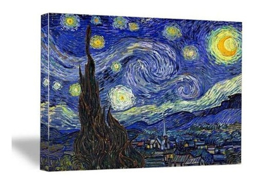 Wieco Art Lienzografia Noche Estrellada Van Gogh