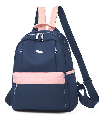 Mochila Feminina Nylon Impermeável Casual Love C/ Chaveiro Cor Azul