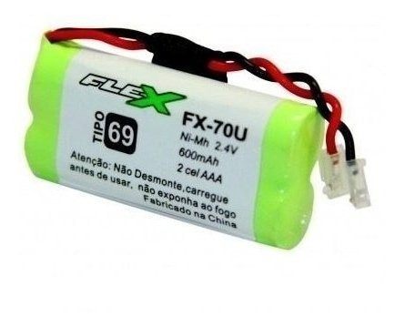 Bateria Telefone Sem Fio 2.4v 600mah 2aaa Universal Fx-70u