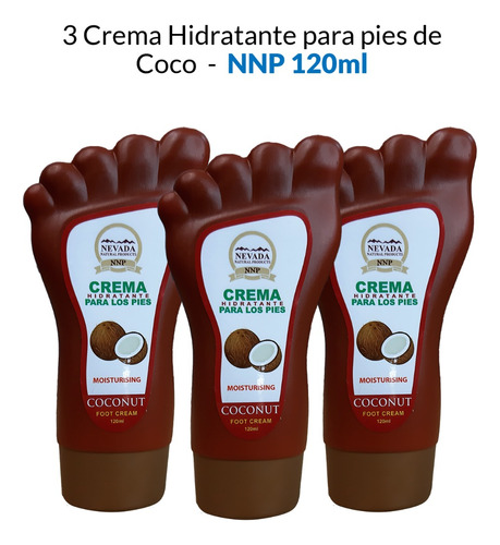 3 Crema Hidratante Para Pies De Coco - Nnp 120ml