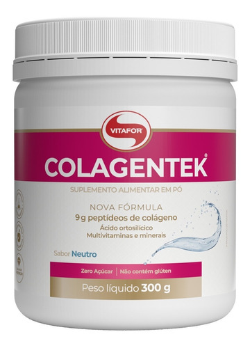 Colágeno Colagentek Vitafor 300g - Hidrolisado 