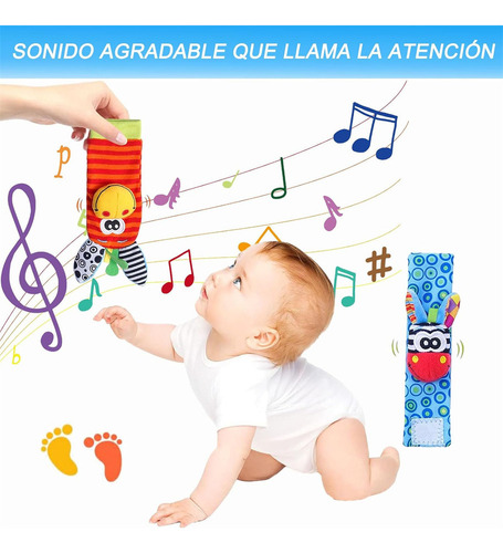 Hu Sonajas For Bebe Calcetines Juguete Estimulación