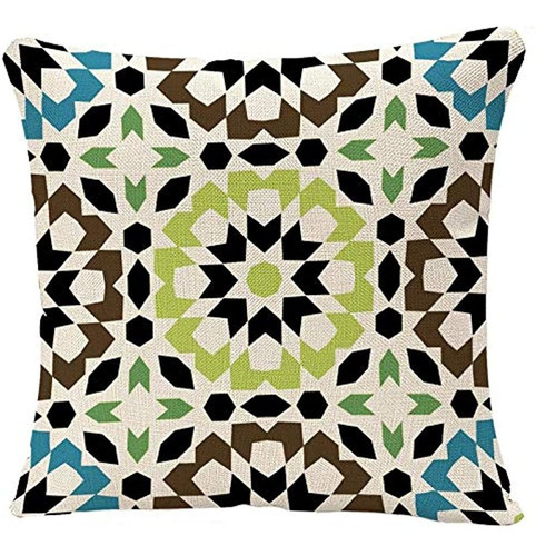 Yggqf Throw Pillow Case Ornamental Round Marruecos Pattern O