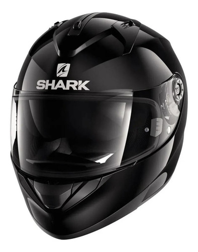 Casco para moto integral Shark Ridill  black  blank talla S 