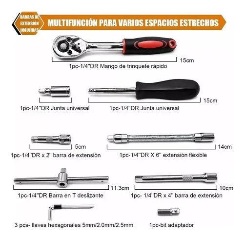 Kit Juego De Herramientas Mecánicas Autocle Manuales 46pcs