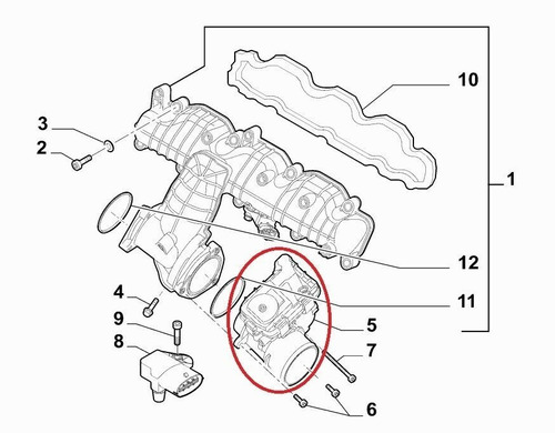 Cuerpo Mariposa Ducato 2.3 Jtd Multijet Original