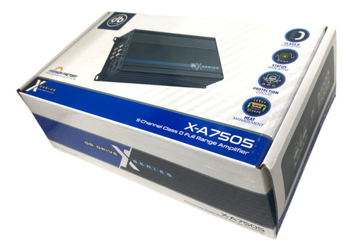 Amplificador Db Drive X-a7505 950w 5 Ch 4 X 75w Rms 1 X 250w Gris Oscuro
