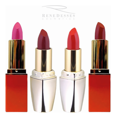 Combo De 4 Labiales Mate Originales ( Rene Desses )