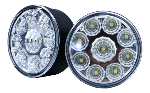 Faro Led Neblinero 9 Led Blanco Circular 12v Auto Camioneta