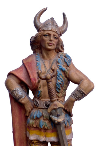 Figura Decorativa Antigua De Harald Blåtand El Vikingo